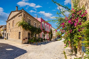 Photo of Cunda Island coastline view in Ayvalik Town of Turkey.