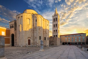 City of Zadar aerial panoramic view.