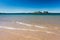 Photo of Yellowcraigs Beach and Isle of Fidra , Scotland .