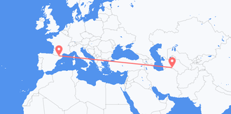 Flyg från Turkmenistan till Andorra