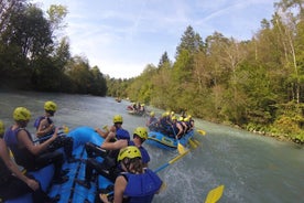 rafting en el río sava en bled eslovenia, el mejor viaje de rafting en la zona