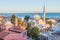 photo of wonderful panoramic view of the city on the background Sokollu Mehmed Pasha Mosque in Istanbul a romantic city is the cultural capital of Turkey.