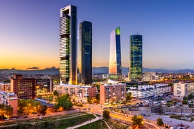 Photo of aerial view of beautiful landscape of Zaragoza, Spain.