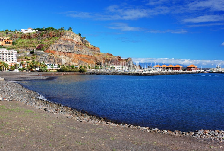 Photo of beach of San Sebastian de la Gomera, Canary Islands, Spain.