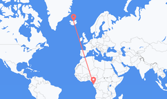 Flyg från Libreville till Akureyri