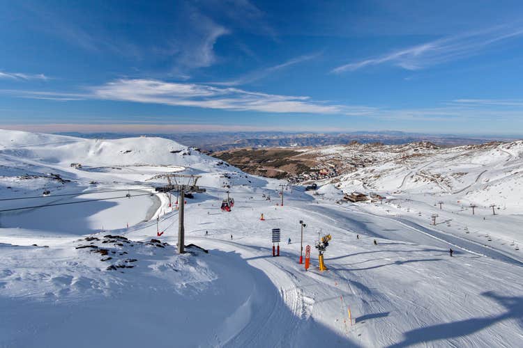Mountain skiing - Pradollano, Sierra Nevada, Spain
