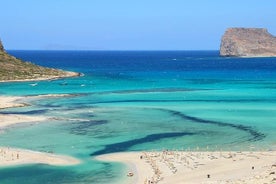 Excursão de dia inteiro à Ilha de Gramvousa e Baía de Balos saindo de Rethymno Guia em inglês e alemão