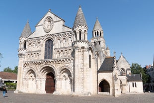 Photo of Bordeaux aerial panoramic view. Bordeaux is a port city on the Garonne river in Southwestern France.