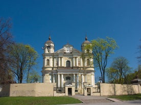 Aerial view of Vilnius old city.