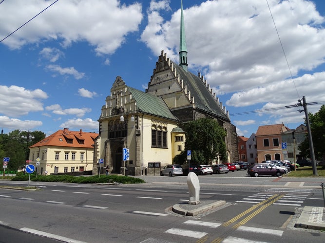 Photo of Church of Saint Bartholomew on Republic Square Parduice, Czechia.