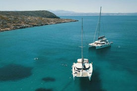 Heraklion: Dia Catamaran Tour, Lunch, Open Bar & Snorkeling