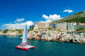 Croisière en catamaran au coucher du soleil à Dubrovnik avec boissons