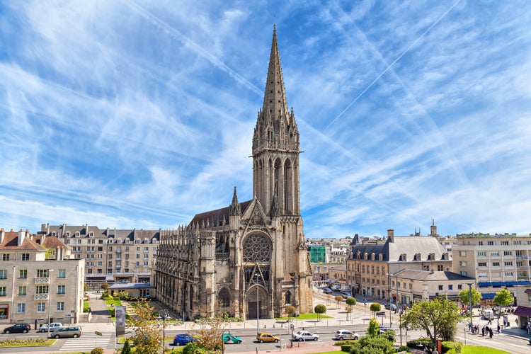 Photo of church of Saint-Pierre in Caen, France.