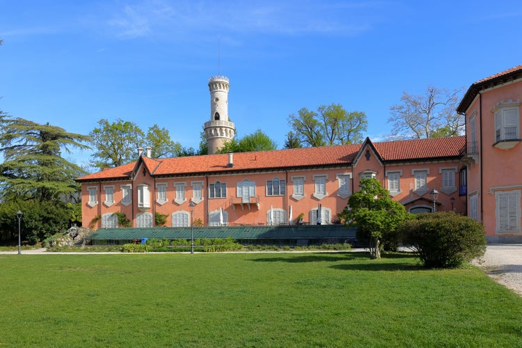 Photo of villa Mirabello in Varese city in Italy.