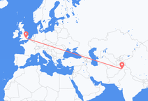 Vluchten van Saidu Sharif, Pakistan naar Londen, Engeland