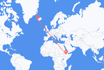 Flug frá Addis Ababa til Reykjavíkur