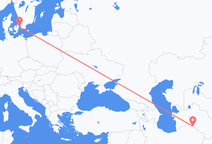 Vols d’Achgabat à Copenhague