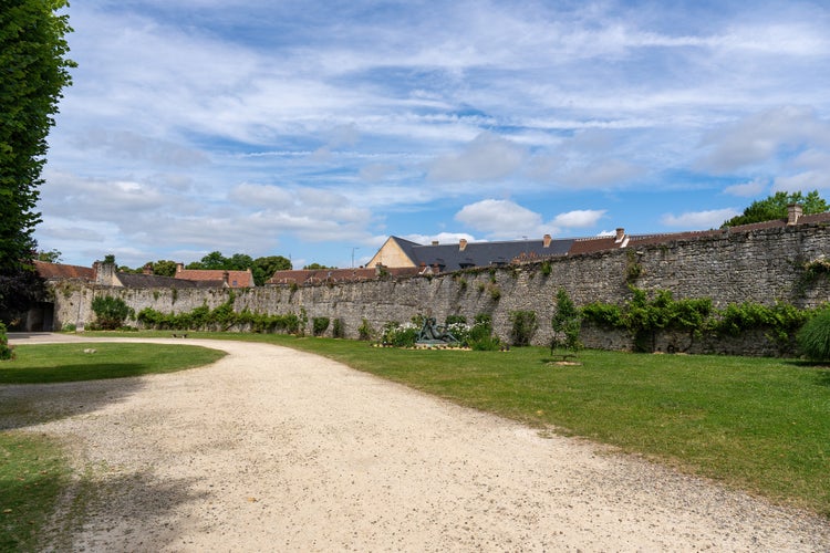 photo of view of Gallo-Roman city walls in the Ruin of the Royal Palace (Park of the museum of Venerie) in Senlis - Oise, Picardy, France.