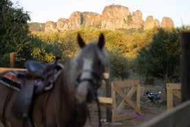 Paseo a caballo místico al atardecer en Meteora: aventura de 1 hora