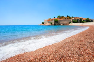 photo of a beautiful panorama view of Bečići is a town in the municipality of Budva, Montenegro.