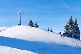 photo of an aerial view of Bolsterlang Ski resort  Allgäu, Bavaria, Germany.