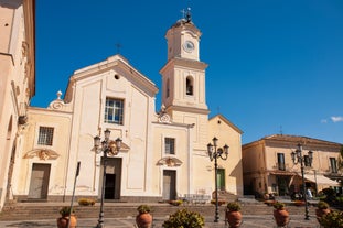 photo of Massa Lubrense and the Cathedral, Punta Lagno region, Sorrento peninsula, Italy.