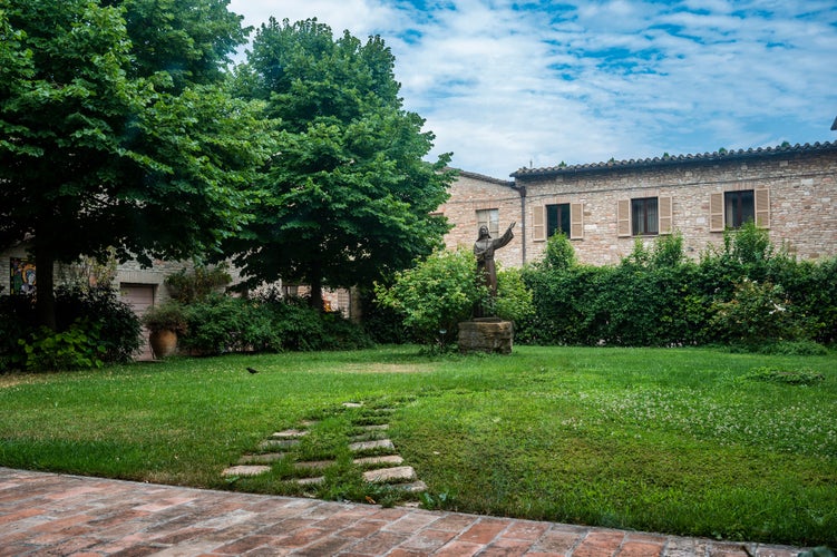 Photo of Santa Maria degli Angeli on the path of San Francesco.Italy