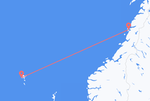 Voos de Sørvágur, Ilhas Faroe para Sandnessjøen, Noruega