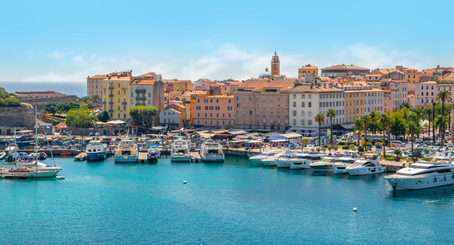 Photo of Ajaccio marina and port, Corsica Island.