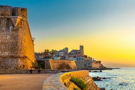 Photo of aerial view of historic center of Antibes, French Riviera, Provence, France..