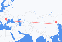 北京からブカレスト行きのフライト