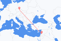 Vluchten van Damascus, Syrië naar Pardubice, Tsjechië