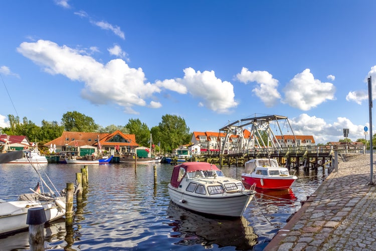 Photo of bridge in Greifswald Wieck, Germany.