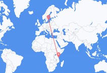 Flyrejser fra Dar es-Salaam til Visby