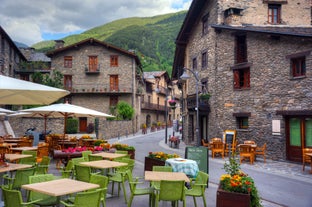 photo of Ordino Andorra morning view in winter.