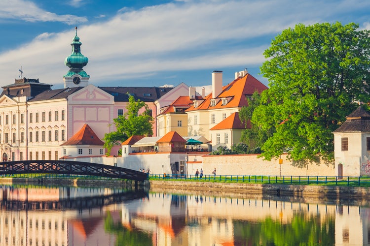 photo of view of Sunset View of Ceske Budejovice / Budweis in the Czech Republic