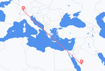 Flights from Medina to Zurich