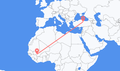 Flyrejser fra Bamako, Mali til Tokat, Tyrkiet