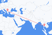 방콕에서 출발해 스코페로 향하는 항공편