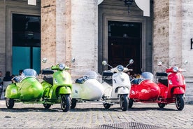 Roma in Vespa Sidecar con cappuccino 