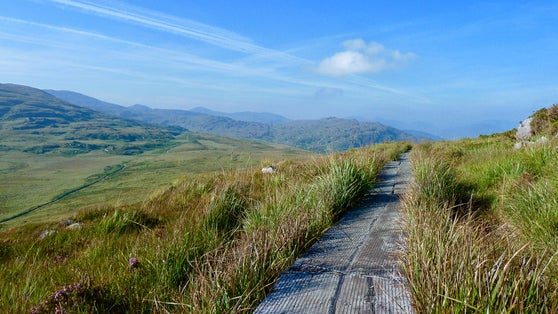 Photo of the path leading up to Torc mountain in Ireland.