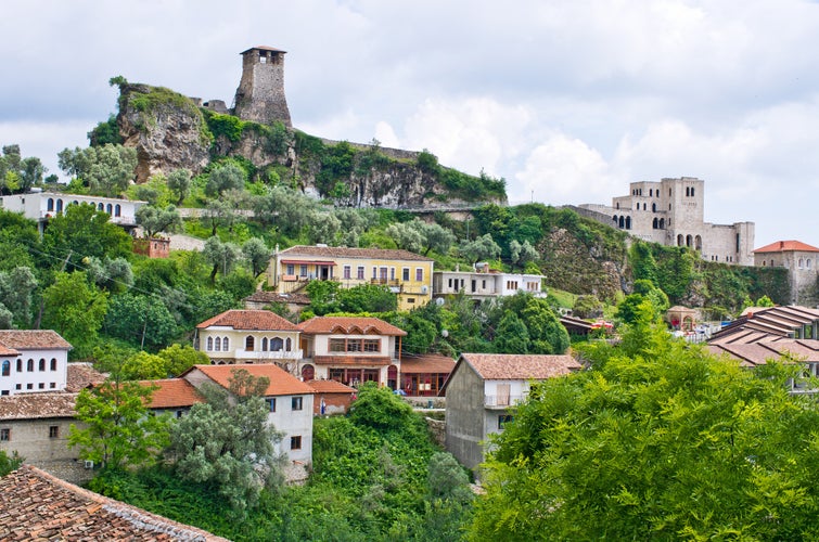 photo of view of Kruja castle in a beautiful summer day, Albania.