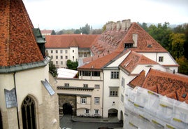 Aerial View Of Graz City Center - Graz, Styria, Austria, Europe.