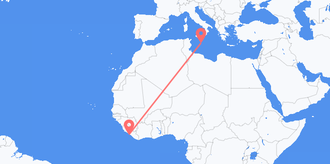 Liberia to Malta