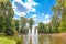 photo of Luxembourg- April 21, 2014: Water fountain in the municipal park, a public urban park in Luxembourg city.