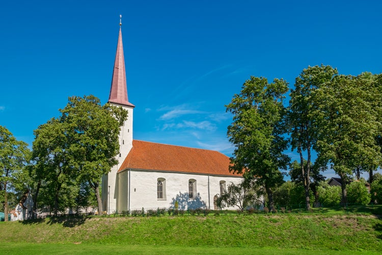 Built in 13th century Church of St. Michael is the biggest one-nave church in Estonia. Johvi, Estonia, Baltic States, Europe