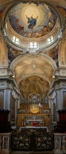 photo of view interior Basilica della Collegiata, Catania, Italy.
