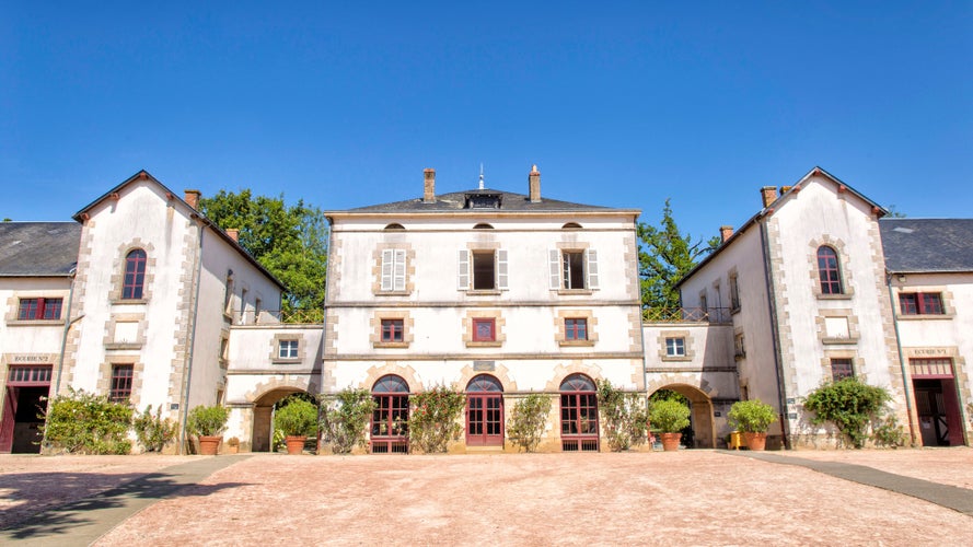 Photo of the national stud farm in the center town of La Roche Sur Yon, France.