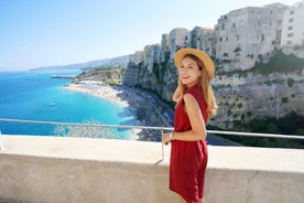 Photo of Sanctuary of Santa Maria dell'Isola symbol of the city of Tropea, Italy.