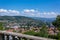 Photo of beautiful aerial view from uphill towards the town of Visoko in Bosnia and Herzegovina.